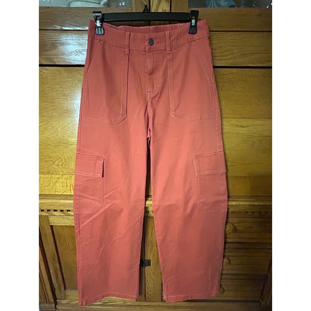 Wild Fable Y2K Gorpcore Streetwear Coral Wide Leg Cargo Pants High Rise Utility
